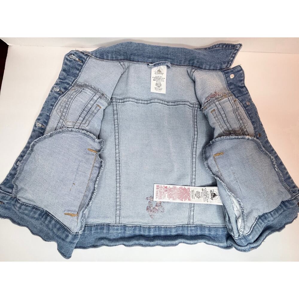 Disney Parks Mickey Mouse Denim Jean Jacket THE ONE AND ONLY Kids Size 4 - Picture 4 of 8